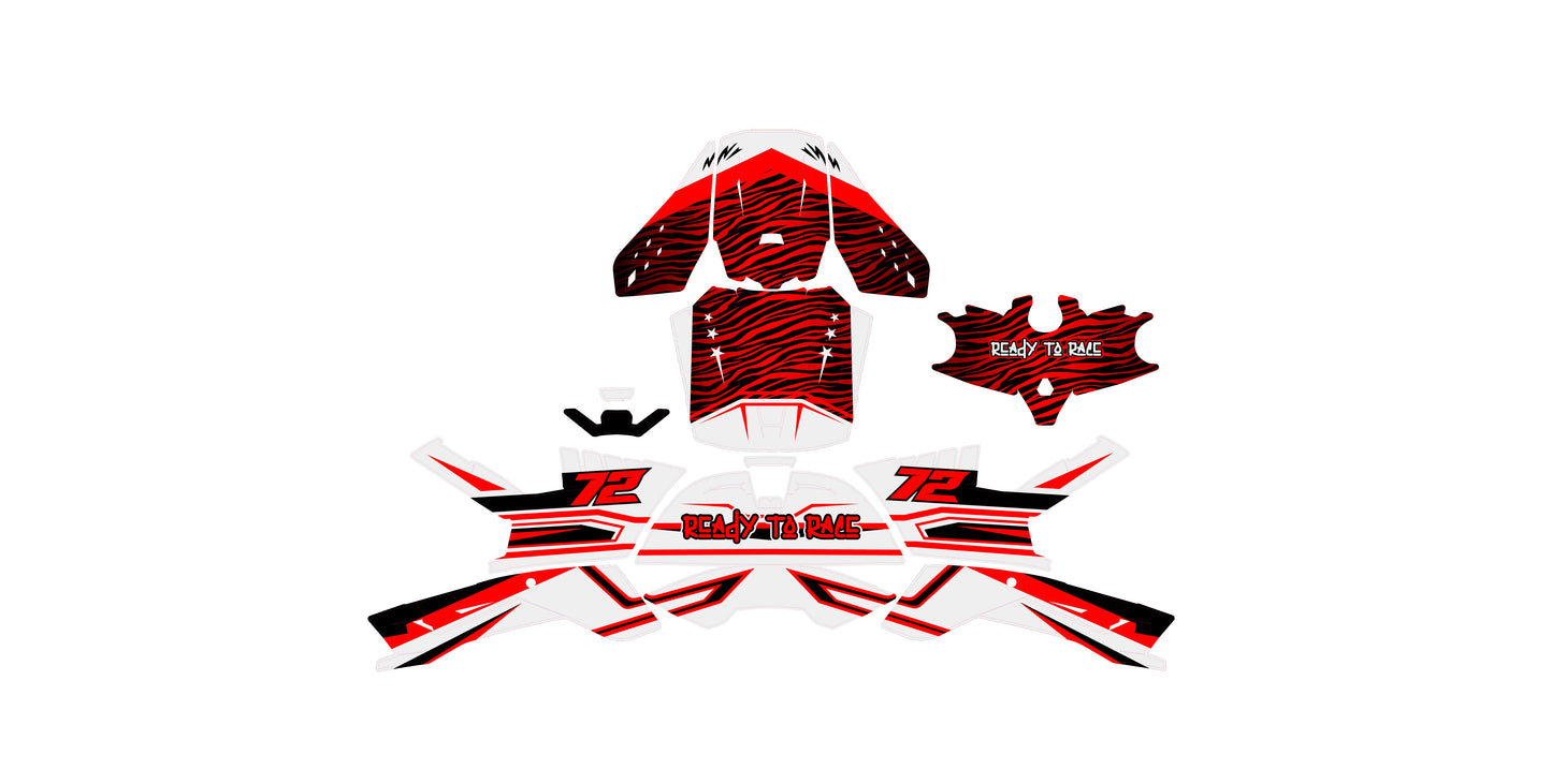 Alpinestars SM5 Red White Helmet Graphics Kit